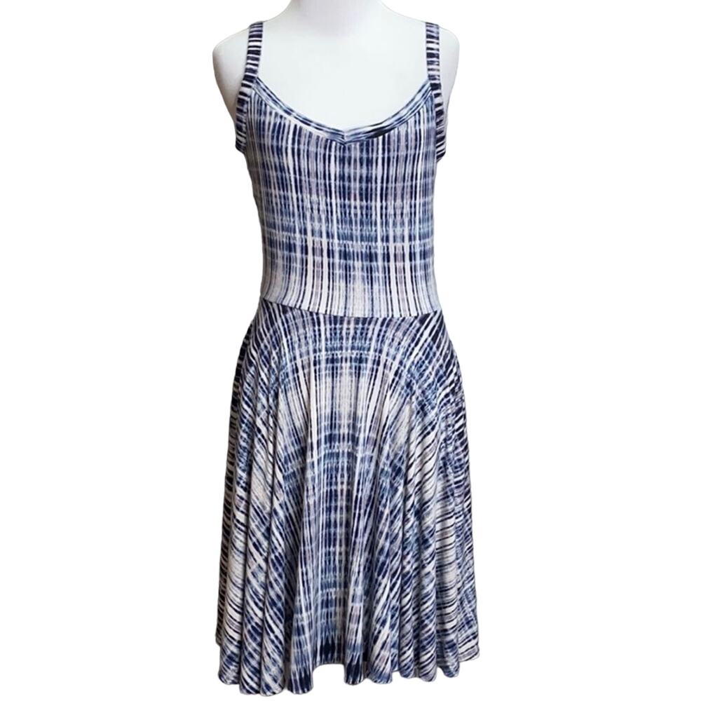 Artisan NY Striped Tie Dye Swing Dress Small